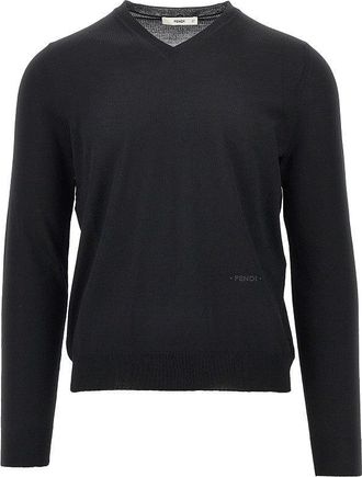 Fendi V-neck wool sweater Man 50