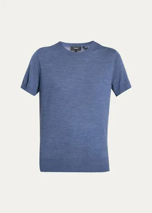 Theory Regal Merino Wool Short-Sleeve Crew T-Shirt