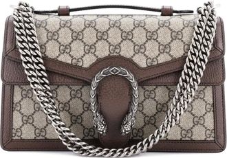 Gucci Dionysus Top Handle Chain Bag GG Coated Canvas Small satchel - Bruin