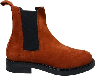 Pollini stivali e stivaletti Camoscio - Dames - Chelseaboots - Bruin - 35 EU - Su&egrave;de - Schoenen