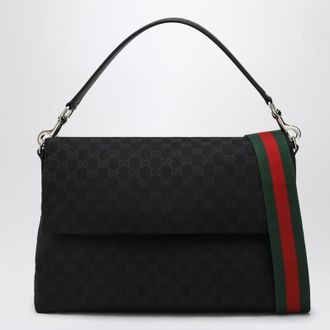 Gucci Gg Medium Shoulder Bag With Web Strap