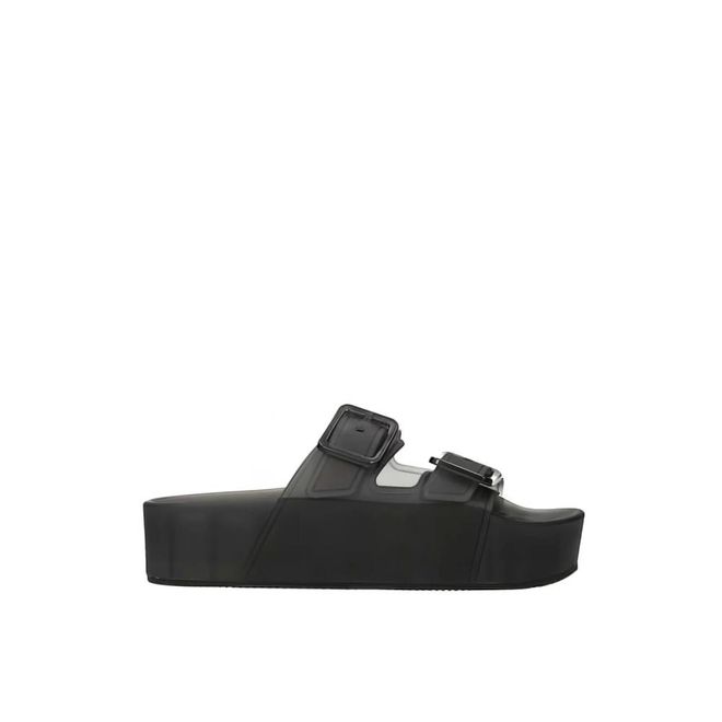 Sliders, female, Black, Size: 9 US Mallorca Platform Sandals