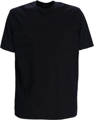 Emporio Armani Blauwe T-shirts en Polos Crew Neck - Heren - T-shirts - Blauw - S - Tops