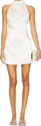 Amanda Uprichard Kyoto Mini Dress In Beige