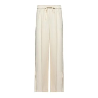 Valentino Zijden broek - Dames - Broeken - Beige - Maat: L Zijde