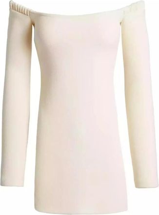 Khaite Wollen Mini Jurk Octavia - Dames - Kleedjes - Wit - M - Wol - Kleedjes