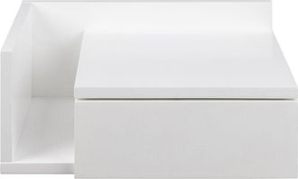 Miliboo Mesilla de pared blanca con cajón 40 cm nasty