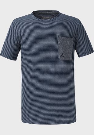 Sch&ouml;ffel Funktionsshirt SCH&Ouml;FFEL T Shirt Bari M, Herren, Gr. 56, blau (8820, blau), Oberstoff : 55% Hanf 45% Baumwolle, Rundhals, Shirts Funktionsshirt