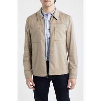 Johnston & Murphy Faux Suede Jacket in Taupe at Nordstrom, Size Xx-Large