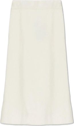 Lisa Yang Asta Rok - Dames - Midirokken - Beige - XS - Kasjmier - Rokken