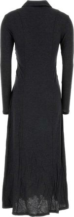 Ganni Womens Jersey Dress Gray Cotton Modal