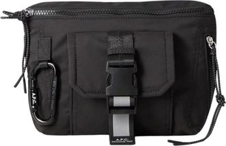 A.P.C. Trek Belt Bag - Heren - Schoudertassen - Zwart - ONE Size - Nylon - Tassen