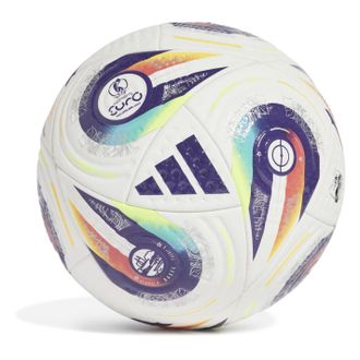 adidas Unisex Accessories Euros Pro Ball 2025 Adults in White/Purple - Size 5