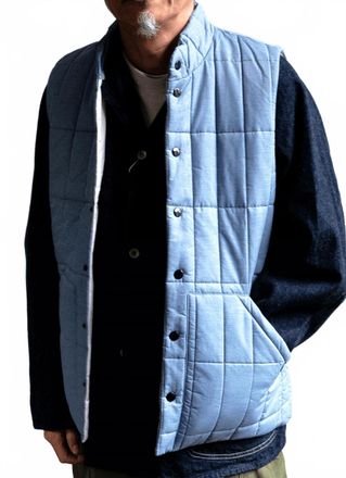 Lavenham Mens Archive Gilet In Melange Blue