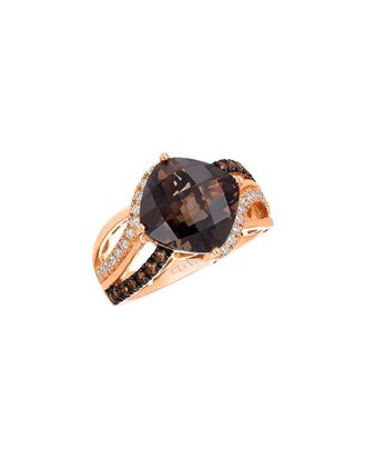 Le Vian 14K Rose Gold 4.93 ct. tw. Diamond & Smoky Quartz Cocktail Ring