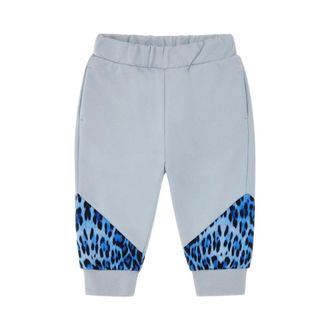 Roberto Cavalli Light Blue Printed Trousers Made in Italy - male - Roberto Cavalli - Sweatpants - Blue - 2 Y - Kids