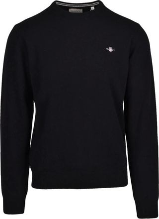 GANT Truien & Vesten, Heren, Zwart, L, Wol, Pullover met ronde hals