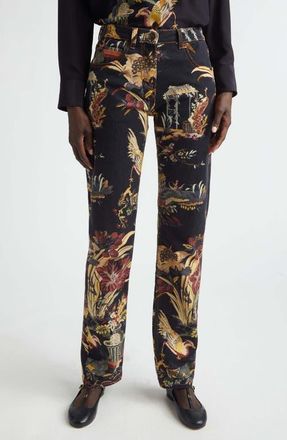Etro Floral Stretch Jeans in Black at Nordstrom, Size 27