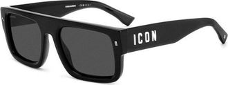 Dsquared2 Retrostijl Zonnebril - Heren - Zonnebrillen - Zwart - 54 MM - Accessoires