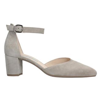 Gabor Schoenen, Dames, Beige, 37 1/2 EU, Su&egrave;de, Taupe Suede Enkellaarsjes met Hoge Hak