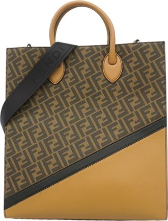 Fendi Brown Pvc Leather Tote Bag (Pre-Owned)