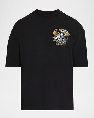 Amiri Mens Amiri Hollywood Oversized Logo T-Shirt