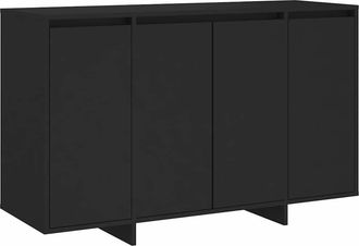 vidaXL Vidaxl - Aparador De Madera Contrachapada Negro 120x41x75 Cm