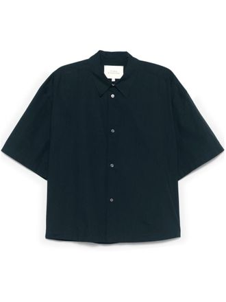 STUDIO NICHOLSON Navy Blue Short sleeve Shirt