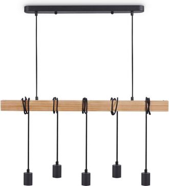 Paco Home Paco Home L&aacute;mpara De Suspensi&oacute;n Colgante Sal&oacute;n Comedor Cocina Vintage E27 Negro, L&aacute;mpara Colgante 5xe27