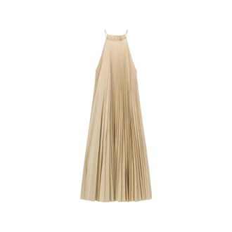 Liviana Conti Maxi Dresses, female, Beige, Size: S Abito Federica