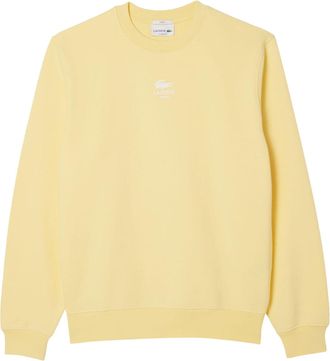 Lacoste Mens Fleece Sweatshirt in Yellow - Size X-Small