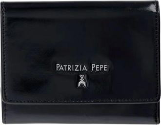 Patrizia Pepe Vouwportemonnee - Dames - Accessoires - Zwart - Maat: ONE Size Leer
