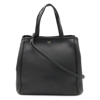 Celine Black Leather Shoulder Bag Tote Bag (Pre-Owned)