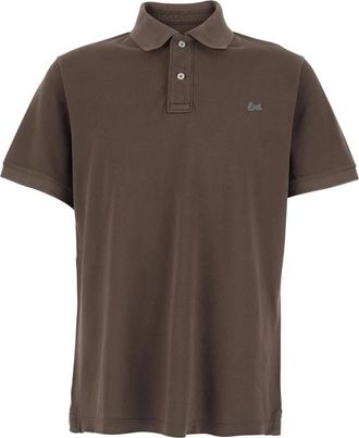 ERL Polo Shirt met Ruwe Zoom - Heren - Polos - Bruin - XL - Katoen - Tops
