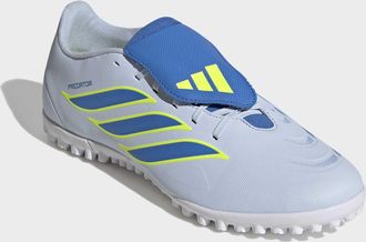 adidas Fussballschuh ADIDAS PERFORMANCE PREDATOR CLUB FOLD-OVER TONGUE TURF, Gr. 42,5, crystal sky, ray blau, team solar gelb 2, Synthetik, Schuhe Fussballsc