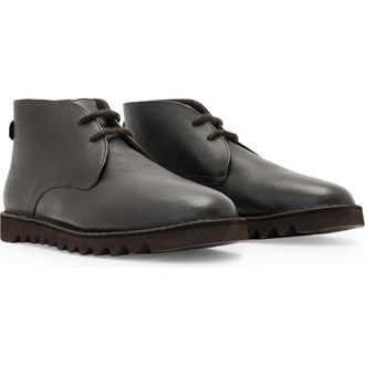 AllSaints Slix Leather Chukka Boot in Dark Brown at Nordstrom, Size 13