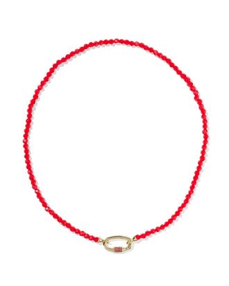 Kendra Scott Womens Emery Beaded Strand Necklace In Red Glass