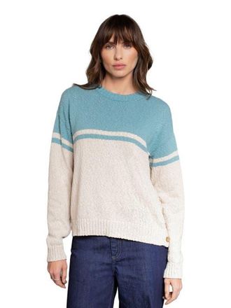 Celtic & Co. Slub Yarn Colourblock Sweater in Skylight /Oatmeal at Nordstrom, Size Large
