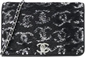 Chanel Pre-owned Sequin Chain Wallet - - Pre-owned - Donna - Nero - ONE SIZE