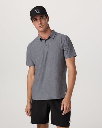 Vuori Clothing Strato Tech Polo | Heather Grey | XS, Size Extra Small