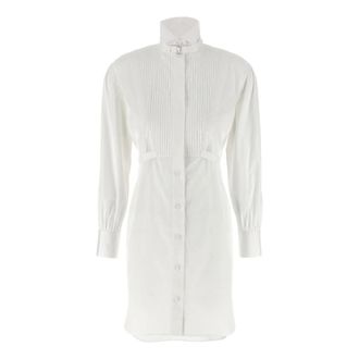 Alexander McQueen Tuxedo Chemisier Dress - female - Alexander McQueen - Shirt Dresses - White - XS - Dresses