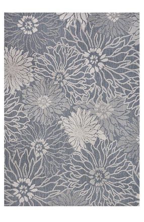 Jonathan Y Designs Bahamas Modern All-Over Floral Indoor/Outdoor Area Rug in Navy/gray at Nordstrom, Size 2Ft 0In X 8Ft 0In