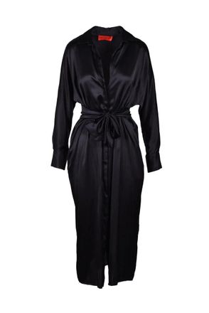 Wild Cashmere Silk Chemise Dress - Black