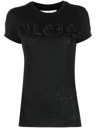 Philipp Plein T-shirt con strass - Nero