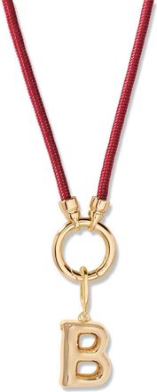Brook & York Kai Initial Charm Necklace in Gold/Purple B at Nordstrom