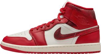Nike Jordan (WMNS) Air Jordan 1 Mid SE Red Cracked Leather HJ9337-106