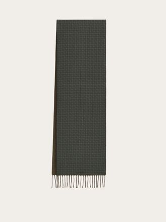 Ferragamo Men Double face scarf Green