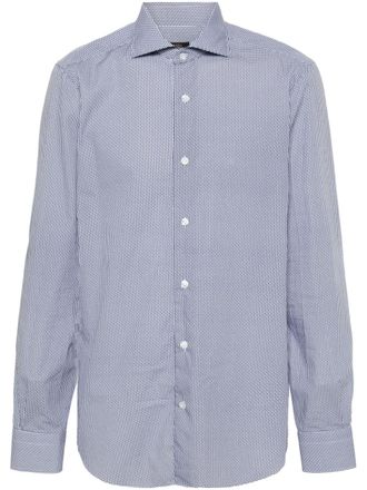 Barba Overhemd met grafische print - Blauw