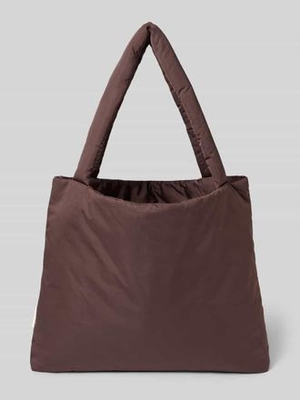 Studio Noos Tote Bag mit Logo-Patch Modell Puffy in Dunkelbraun, Gr&ouml;&szlig;e 1