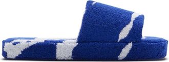 Burberry Snug cotton-towelling slippers - women - Thermoplastic Polyurethane (TPU)/Cotton/Cotton - 37 - Blue